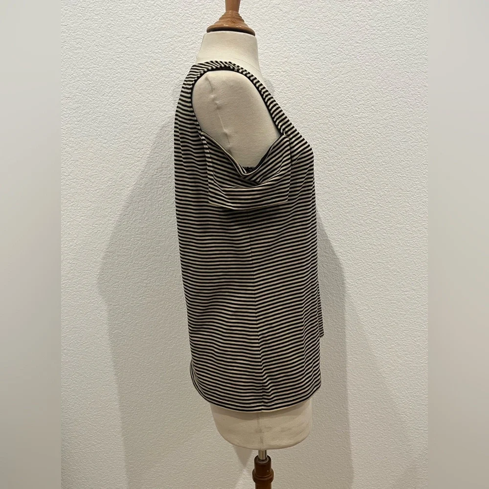 Michael Kors Size M Striped Col Shoulder‎ Tank Top